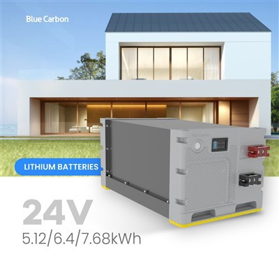 24 V baterija ličio jonų LiFePO4 baterija mėlyna anglies namų energijos kaupimo sistema